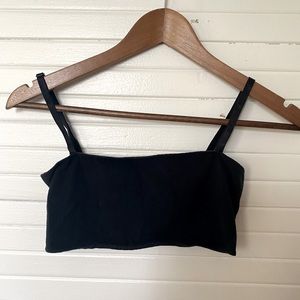 American Apparel black cotton bra top